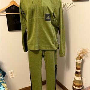 Rare Adidas Basketball Club Olive Green Tracksuit with Black Accents size Large